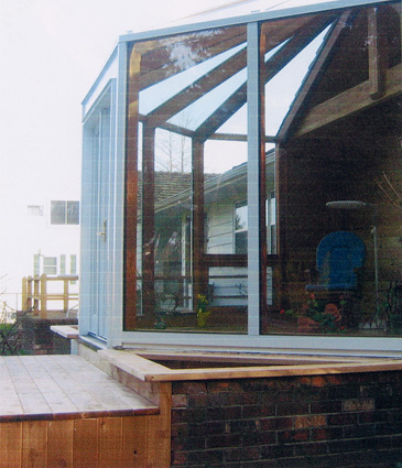 Exterior side of sun room addition
