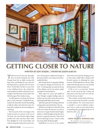Page 50 of Fall Winter edition of Oregon Home, which contains this article about John Sramek Remodeling