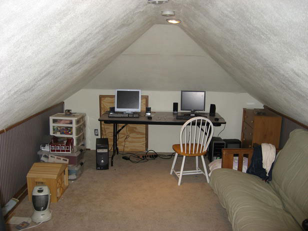 Interior before remodeling work began to add second story.