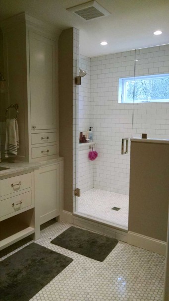 White bathroom remodel